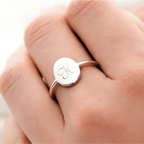 Bague Initiale Épurée – Image 2