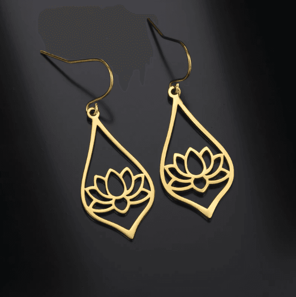 Boucles d'Oreilles Lotus Divin – Image 3