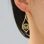 Boucles d'Oreilles Lotus Divin – Image 2