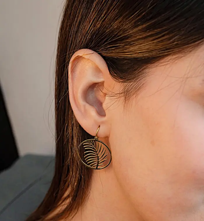 Boucles d'oreilles Feuille Élégante – Image 2