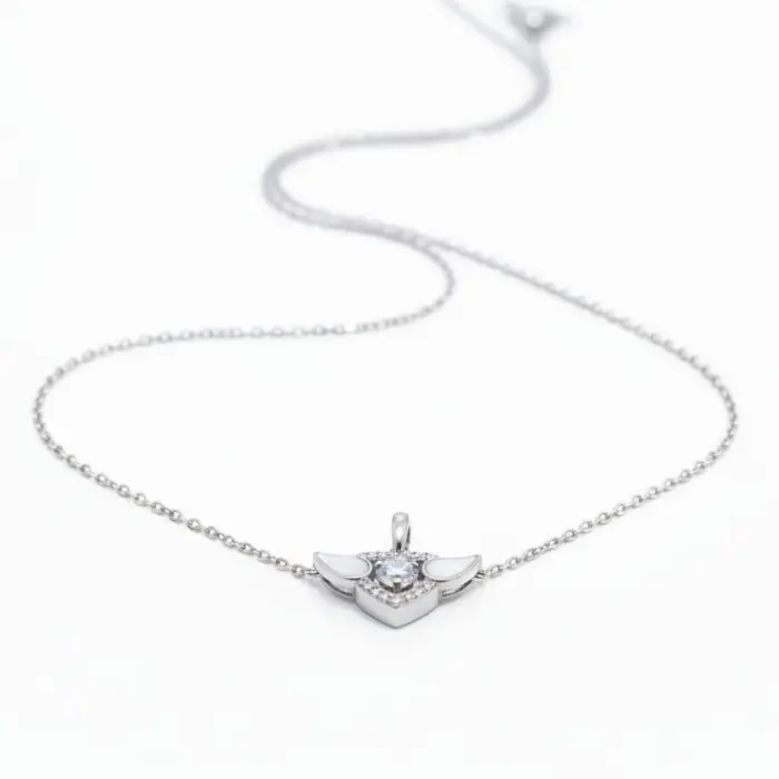 collier en forme de cœur ailé – Image 2